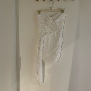Elegant White Lace Women Dress